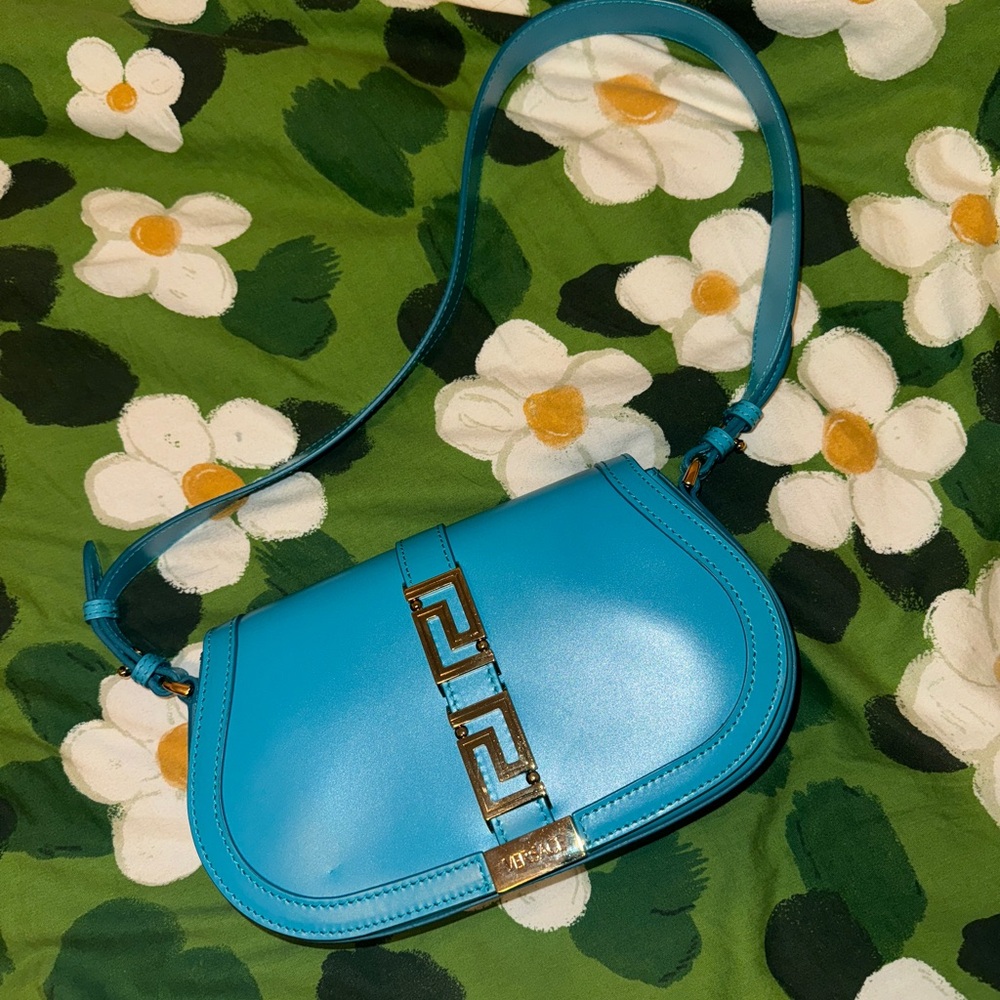 Versace Greca Goddess Shoulder Bag 'Blue'